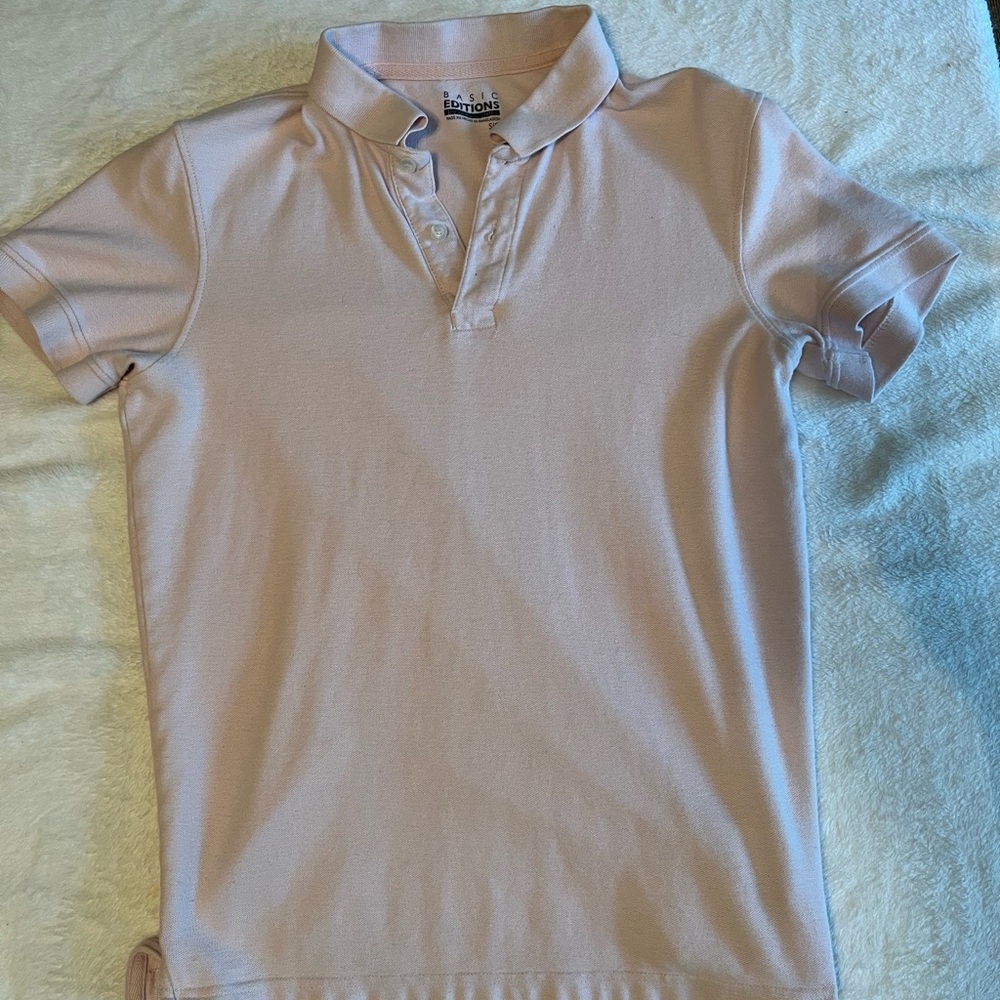 Basic Editions polo size S Light Pink